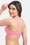 Komli Padded Non-Wired Full Coverage T-Shirt Bra - Baby Pink — thumbnail 4